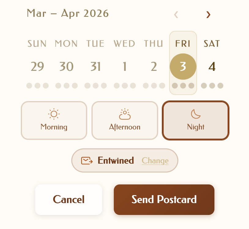 Pick a date and time for your quest